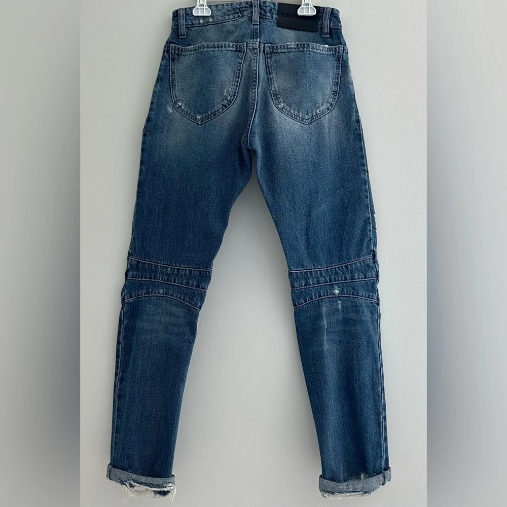 Pierre Balmain Women’s Distressed Blue Jeans size 24